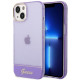 Guess iPhone 14 Plus Translucent Σκληρή Θήκη με Πλαίσιο Σιλικόνης - Purple / Semi Clear - GUHCP14MHGCOU