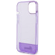 Guess iPhone 14 Plus Translucent Σκληρή Θήκη με Πλαίσιο Σιλικόνης - Purple / Semi Clear - GUHCP14MHGCOU