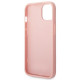 Guess iPhone 14 Plus Glitter Script Σκληρή Θήκη με Πλαίσιο Σιλικόνης - Pink - GUHCP14MHGGSHP