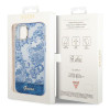 Guess iPhone 14 Plus Porcelain Collection Σκληρή Θήκη με Πλαίσιο Σιλικόνης - Blue - GUHCP14MHGPLHB