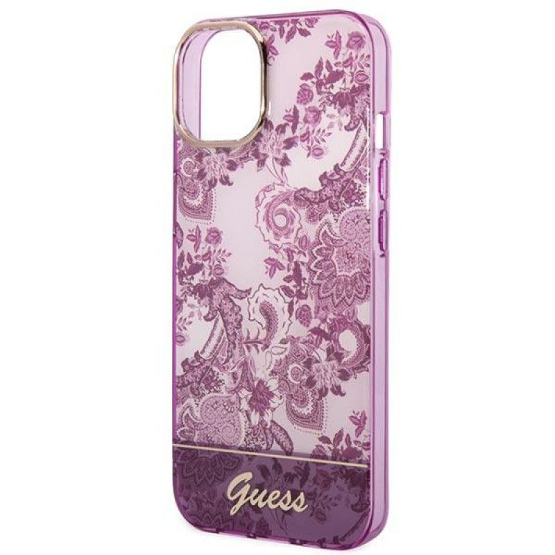 Guess iPhone 14 Plus Porcelain Collection Σκληρή Θήκη με Πλαίσιο Σιλικόνης - Fuschia - GUHCP14MHGPLHF Guess iPhone 14 Plus Porcelain Collection Σκληρή Θήκη με Πλαίσιο Σιλικόνης - Fuschia - GUHCP14MHGPLHF