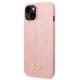 Guess iPhone 14 Glitter Script Σκληρή Θήκη με Πλαίσιο Σιλικόνης - Pink - GUHCP14SHGGSHP