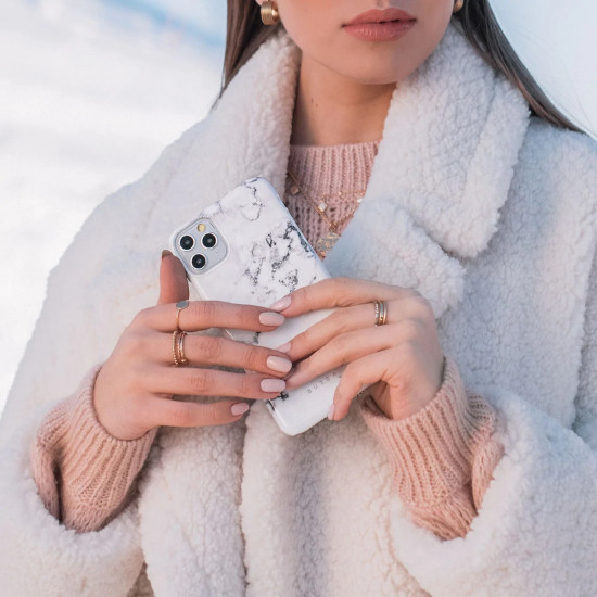 Burga iPhone 14 Fashion Tough Σκληρή Θήκη - White Winter