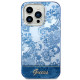 Guess iPhone 14 Pro Max Porcelain Collection Σκληρή Θήκη με Πλαίσιο Σιλικόνης - Blue - GUHCP14XHGPLHB