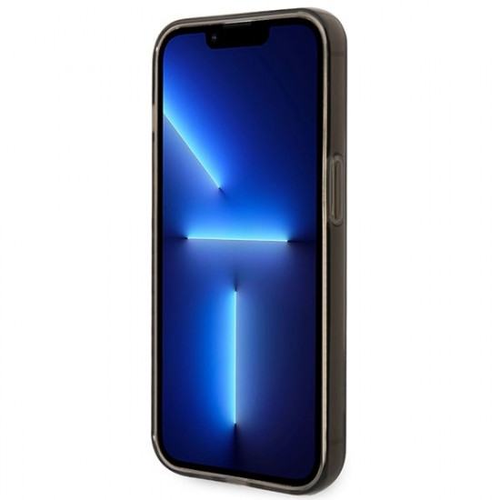 Guess iPhone 14 Pro Max Translucent Σκληρή Θήκη με Πλαίσιο Σιλικόνης - Black / Ημιδιάφανη - GUHCP14XHGCOK