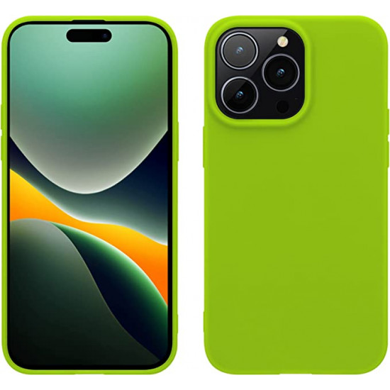 KW iPhone 14 Pro Λεπτή Θήκη Σιλικόνης TPU - Neon Yellow - 59077.75