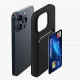 KW iPhone 14 Pro Θήκη Σιλικόνης TPU με Υποδοχή για Κάρτα - Black - 59114.01