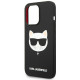Karl Lagerfeld iPhone 14 Pro Max Silicone Choupette Head Magsafe Θήκη Σιλικόνης με MagSafe - Black - KLHMP14XSLCHBK