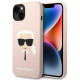 Karl Lagerfeld iPhone 14 Plus Silicone Karl's Head MagSafe Θήκη Σιλικόνης με MagSafe - Light Pink - KLHMP14MSLKHLP