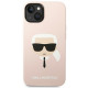 Karl Lagerfeld iPhone 14 Plus Silicone Karl's Head MagSafe Θήκη Σιλικόνης με MagSafe - Light Pink - KLHMP14MSLKHLP