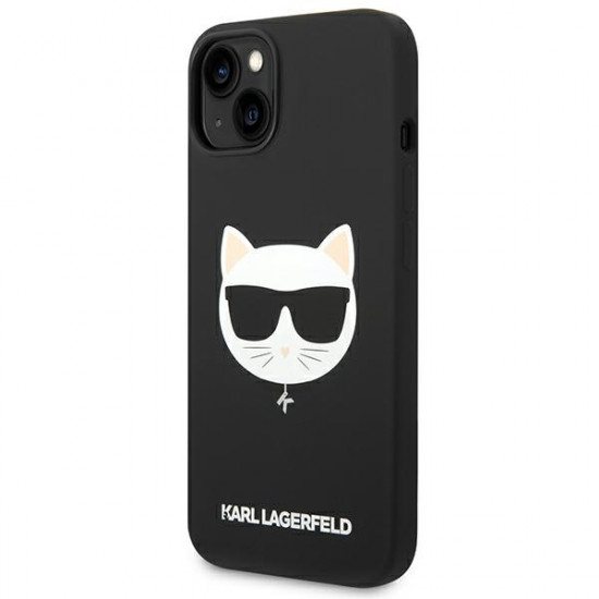 Karl Lagerfeld iPhone 14 Plus Silicone Choupette Head Magsafe Θήκη Σιλικόνης με MagSafe - Black - KLHMP14MSLCHBK