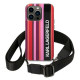 Karl Lagerfeld iPhone 14 Pro Max Color Stripes Strap Σκληρή Θήκη με Πλαίσιο Σιλικόνης και Λουράκι - Pink - KLHCP14XSTSTP