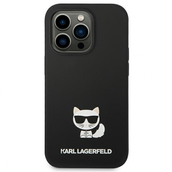 Karl Lagerfeld iPhone 14 Pro Max Silicone Choupette Body Θήκη Σιλικόνης - Black - KLHCP14XSLCTBK