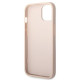 Guess iPhone 14 Plus - 4G Big Metal Logo Θήκη με Επένδυση Συνθετικού Δέρματος - Pink - GUHCP14M4GMGPI