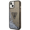 Guess iPhone 14 Plus Palm Liquid Glitter Σκληρή Θήκη με Πλαίσιο Σιλικόνης - Black - GUHCP14MLFCTPK