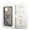 Guess iPhone 14 Plus Palm Liquid Glitter Σκληρή Θήκη με Πλαίσιο Σιλικόνης - Black - GUHCP14MLFCTPK