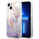 Guess iPhone 14 Plus Flower Liquid Glitter Σκληρή Θήκη - Purple - GUHCP14MLFLSU