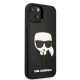 Karl Lagerfeld iPhone 14 Plus - 3D Rubber Karl's Head Σκληρή Θήκη με Πλαίσιο Σιλικόνης - Black - KLHCP14MKH3DBK