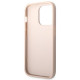 Guess iPhone 14 Pro Max - 4G Big Metal Logo Θήκη με Επένδυση Συνθετικού Δέρματος - Pink - GUHCP14X4GMGPI