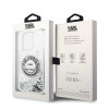 Karl Lagerfeld iPhone 14 Pro - Liquid Glitter RSG Σκληρή Θήκη με Πλαίσιο Σιλικόνης - Διάφανη / Silver - KLHCP14LLCRSGRS