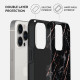 Burga iPhone 14 Pro Fashion Tough Σκληρή Θήκη - Rose Gold Marble