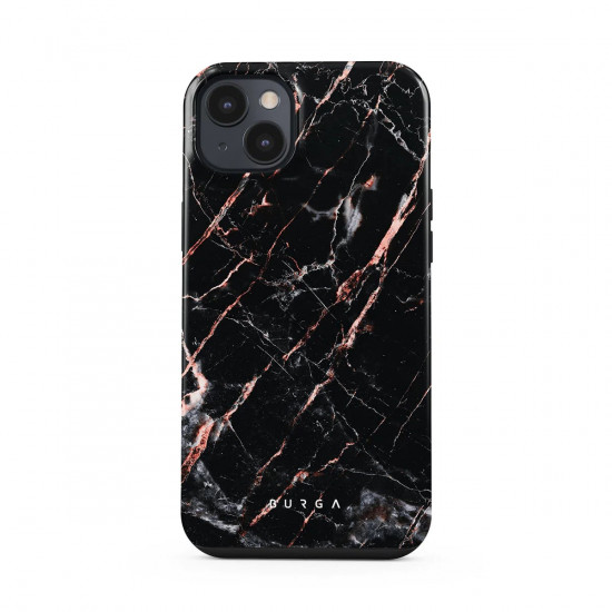Burga iPhone 14 Plus Fashion Tough Σκληρή Θήκη - Rose Gold Marble