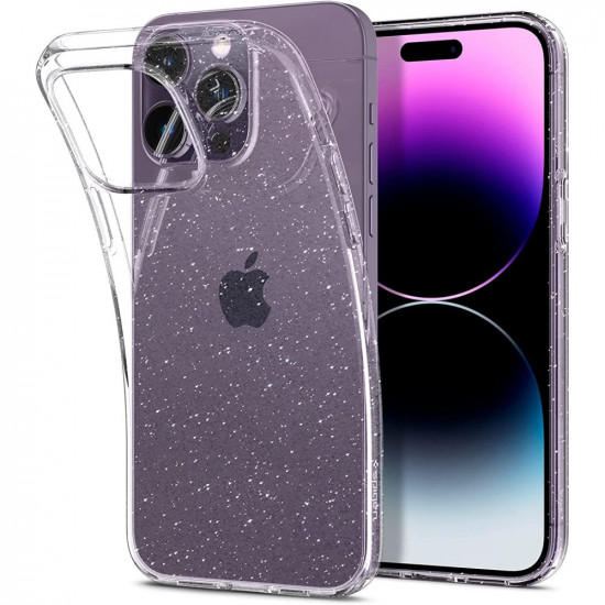Spigen iPhone 14 Pro Max Liquid Crystal Θήκη Σιλικόνης - Glitter Crystal