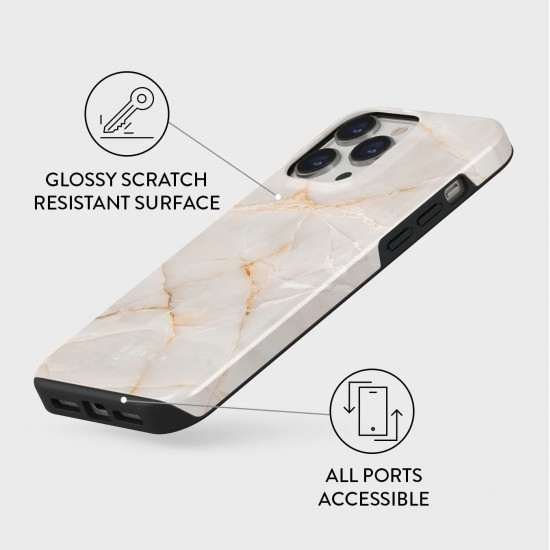 Burga iPhone 14 Pro Fashion Tough Σκληρή Θήκη - Vanilla Sand