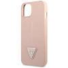 Guess iPhone 14 Plus Saffiano Σκληρή Θήκη με Πλαίσιο Σιλικόνης - Pink - GUHCP14MPSATLP