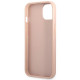 Guess iPhone 14 Plus Saffiano Σκληρή Θήκη με Πλαίσιο Σιλικόνης - Pink - GUHCP14MPSATLP
