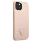 Guess iPhone 14 Saffiano Σκληρή Θήκη με Πλαίσιο Σιλικόνης - Pink - GUHCP14SPSATLP
