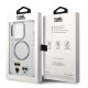Karl Lagerfeld iPhone 14 Pro - Karl and Choupette Aluminium Magsafe Σκληρή Θήκη με Πλαίσιο Σιλικόνης και MagSafe - Διάφανη - KLHMP14LHKCT