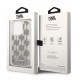 Karl Lagerfeld iPhone 14 Pro Max - Liquid Glitter Monogram Σκληρή Θήκη με Πλαίσιο Σιλικόνης - Silver - KLHCP14XLMNMS