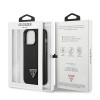 Guess iPhone 14 Pro Max Saffiano Σκληρή Θήκη με Πλαίσιο Σιλικόνης - Black - GUHCP14XPSATLK