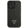 Guess iPhone 14 Pro Max Saffiano Σκληρή Θήκη με Πλαίσιο Σιλικόνης - Black - GUHCP14XPSATLK