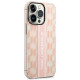 Karl Lagerfeld iPhone 14 Pro Max - Mono Vertical Stripe Σκληρή Θήκη με Πλαίσιο Σιλικόνης - Pink - KLHCP14XHKLSPCP