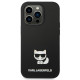 Karl Lagerfeld iPhone 14 Pro Silicone Choupette Body Θήκη Σιλικόνης - Black - KLHCP14LSLCTBK