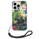 Guess iPhone 14 Pro Flower Strap Σκληρή Θήκη με Πλαίσιο Σιλικόνης και Λουράκι - Blue - GUOHCP14LHFLSB