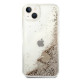 Guess Apple iPhone 14 - Glitter Charms Σκληρή Θήκη με Πλαίσιο Σιλικόνης - Gold - GUOHCP14SGLHFLGO