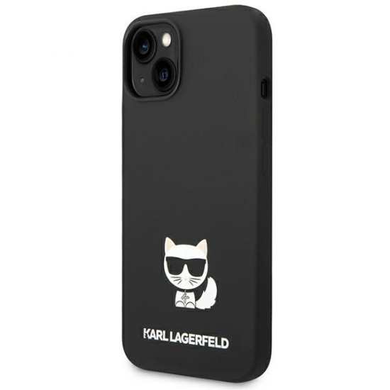 Karl Lagerfeld iPhone 14 Plus Silicone Choupette Body Θήκη Σιλικόνης - Black - KLHCP14MSLCTBK