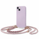 Tech-Protect iPhone 13 Icon Chain Θήκη Σιλικόνης TPU με Λουράκι και Αλυσίδα - Violet