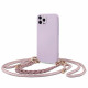 Tech-Protect iPhone 12 Pro Icon Chain Θήκη Σιλικόνης TPU με Λουράκι και Αλυσίδα - Violet