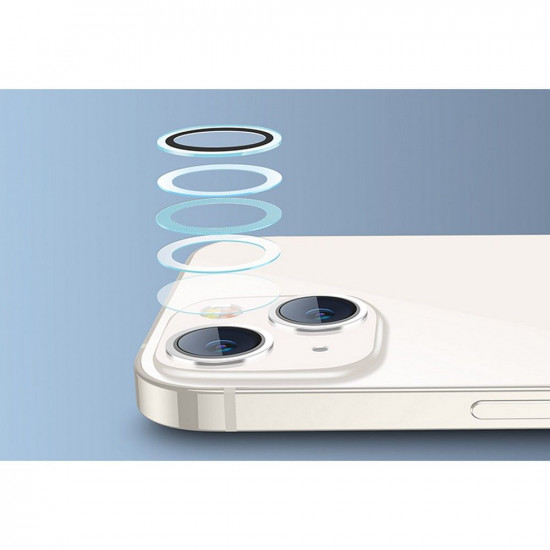 ESR iPhone 14 / iPhone 14 Plus / iPhone 15 / iPhone 15 Plus Camera Lens Αντιχαρακτικό Γυαλί για την Κάμερα - Black