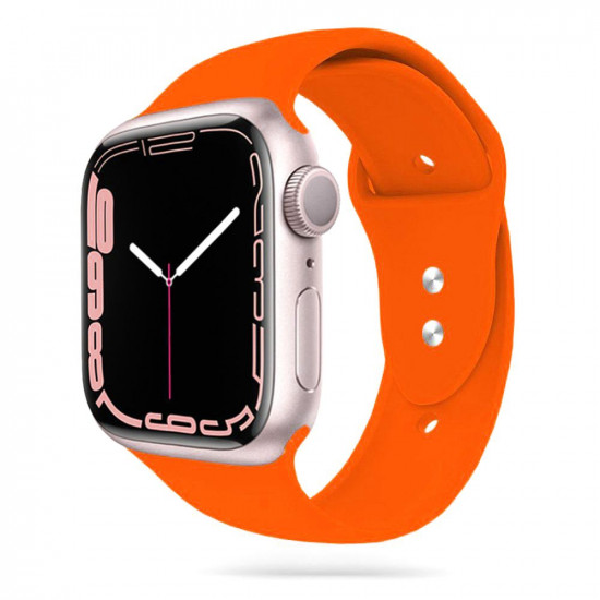 Tech-Protect Λουράκι Apple Watch 2 / 3 / 4 / 5 / 6 / 7 / 8 / 9 / SE / ULTRA / ULTRA 2 - 42 / 44 / 45 / 49 mm IconBand Λαστιχένιο - Orange