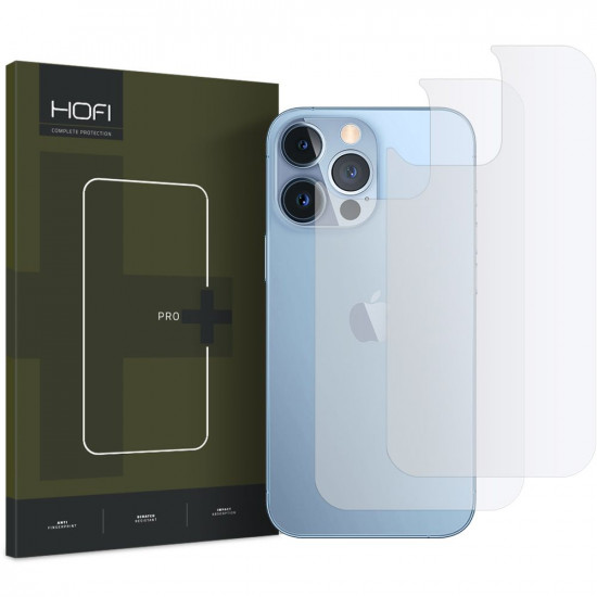 Hofi iPhone 13 Pro Max Hydroflex Pro+ Hydrogel Film Προστατευτική Μεμβράνη για το Πίσω Μέρος - 2 Τεμάχια - Διάφανο