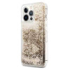 Guess iPhone 14 Pro Max - Glitter Charms Σκληρή Θήκη με Πλαίσιο Σιλικόνης - Gold - GUOHCP14XGLHFLGO