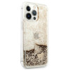Guess iPhone 14 Pro Max - Glitter Charms Σκληρή Θήκη με Πλαίσιο Σιλικόνης - Gold - GUOHCP14XGLHFLGO