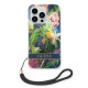 Guess iPhone 14 Pro Max Flower Strap Σκληρή Θήκη με Πλαίσιο Σιλικόνης και Λουράκι - Blue - GUOHCP14XHFLSB