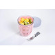 Mepal Fruit and Veggie Pot Ellipse - Δοχείο για Φρούτα και Λαχανικά - BPA Free - 600ml - Nordic Pink