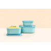 Mepal Cirqula Rectangular Σετ με 3 BPA Free Δοχεία Αποθήκευσης Φαγητού - 750 ml - 1500 ml - 3000 ml - Nordic Blue